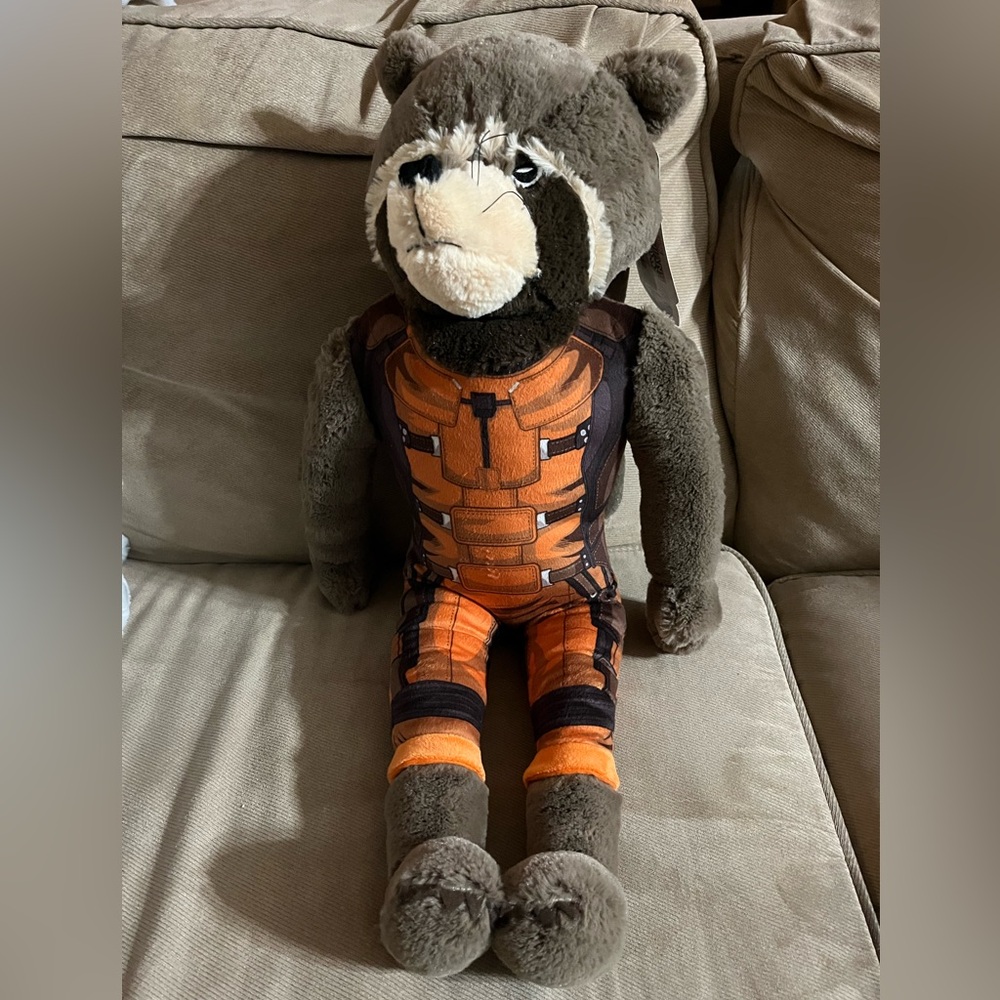 Giant Marvel Guardians of the Galaxy Rocket the Racoon Plush Stuffed Animal 27in